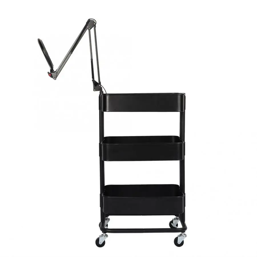 Многофункциональная тележка на колесиках с 3 уровнями для парикмахерской стойка