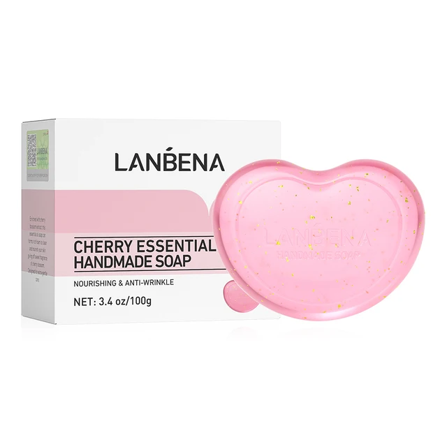 Мыло ручной работы с гиалуроновой кислотой LANBENA Sakura очищающее увлажняющее чайное