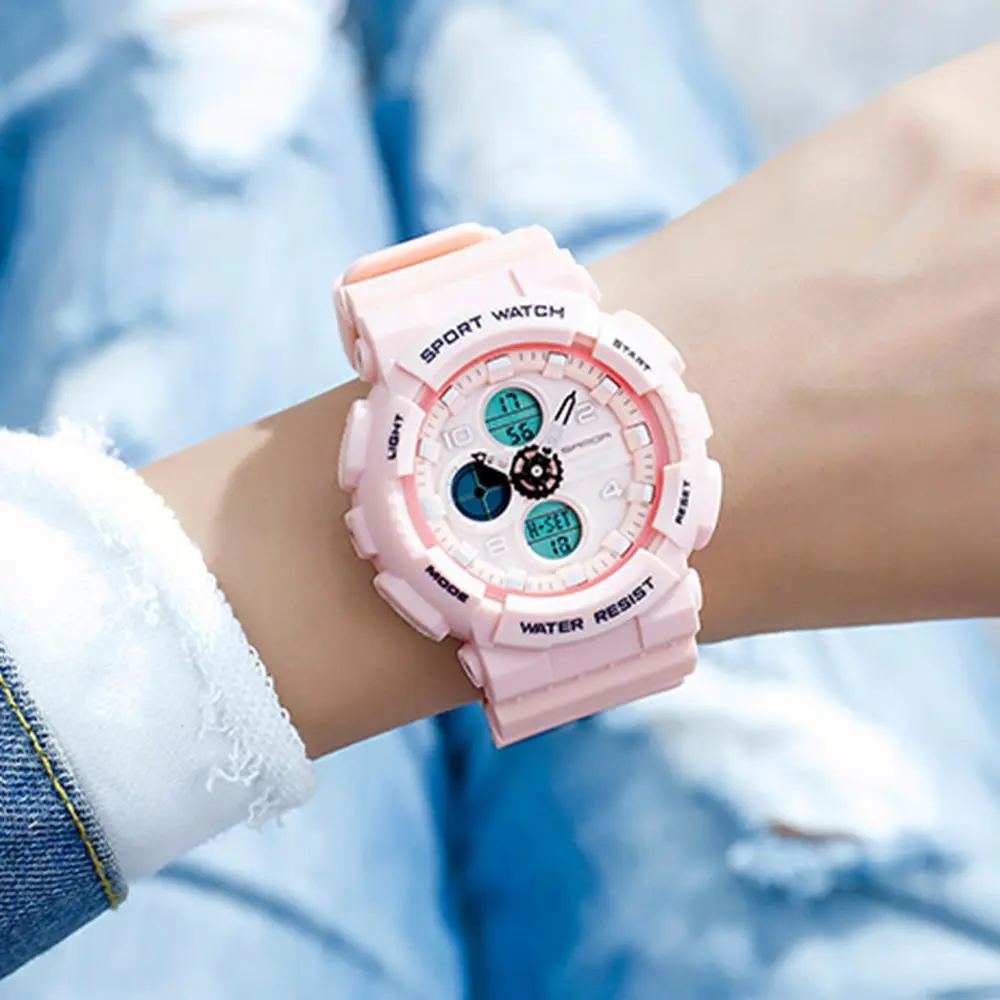 Бренд SANDA Для мужчин часы мужские военные спортивные G стиль женщина светодиодный