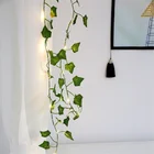 2 м искусственные растения Led струнный светильник Creeper зеленый лист Ivy Vine для дома свадебный Декор лампа DIY подвесное освещение сада двора светильник ing