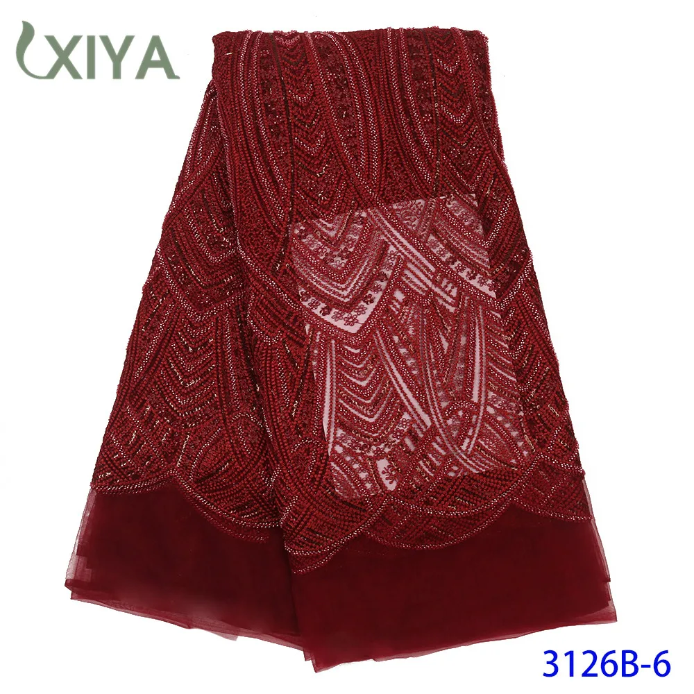 Роскошная кружевная ткань ручной работы с бисером африканская вышивкой тяжелая