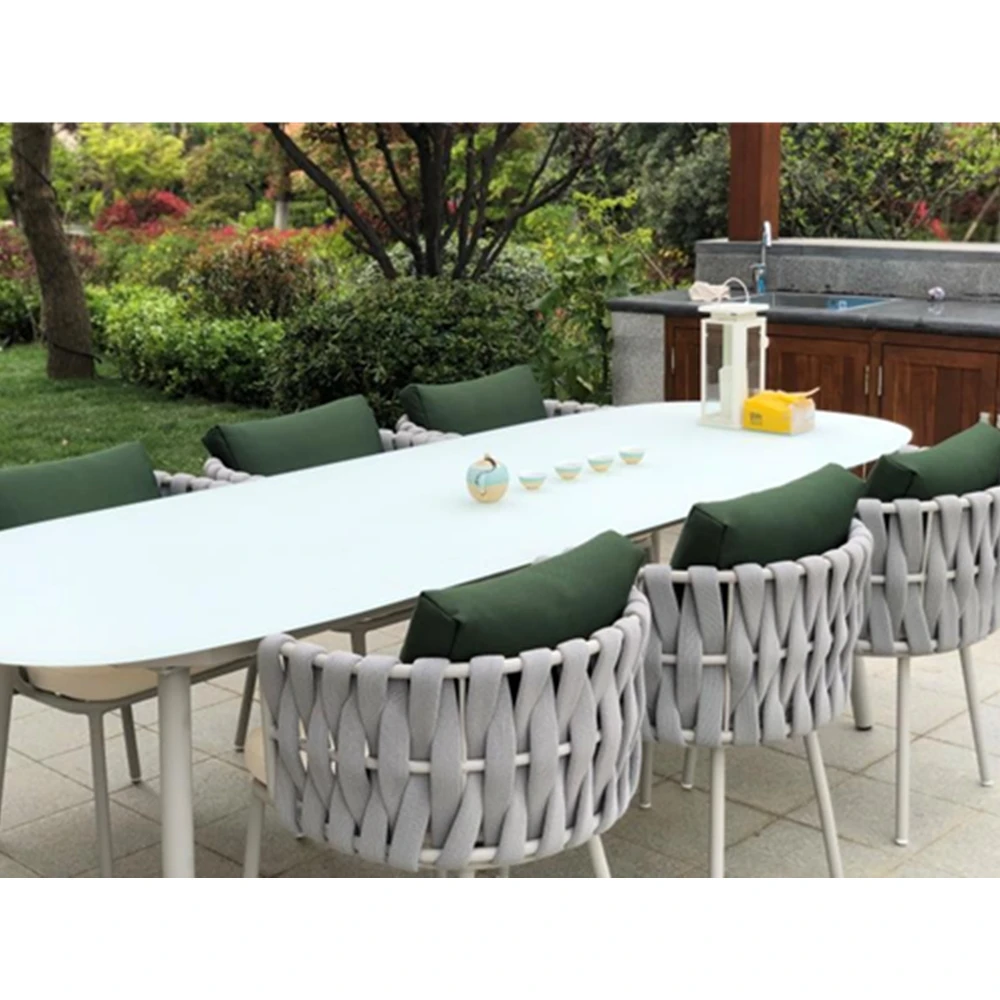 Цена по прейскуранту завода отель веревка обеденный набор патио мебель балкон