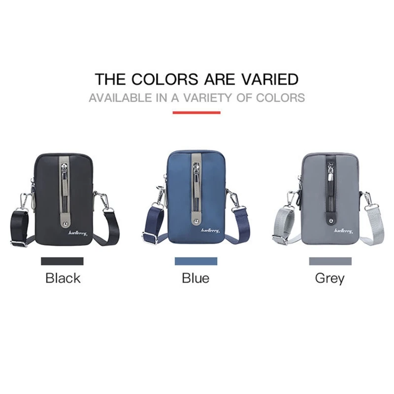 

Мужская легкая сумка через плечо для телефона, повседневный поясной кошелек, многофункциональная сумка на плечо с регулируемым ремешком