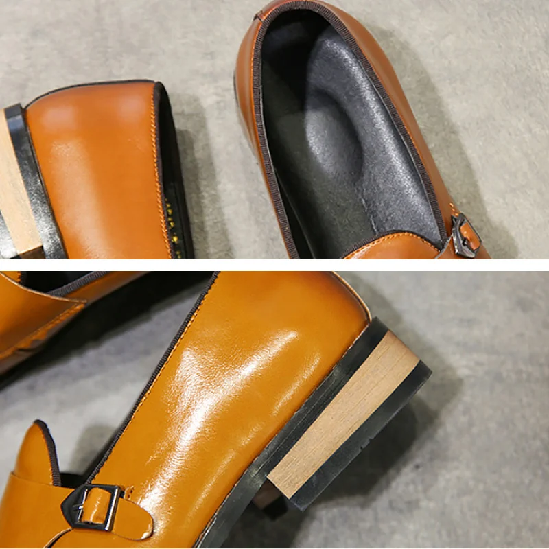 

Leather shoes for men Formal Dress Men Loafers Wedding Sturdy Sole Mens social shoe with Heels Hasp decoration