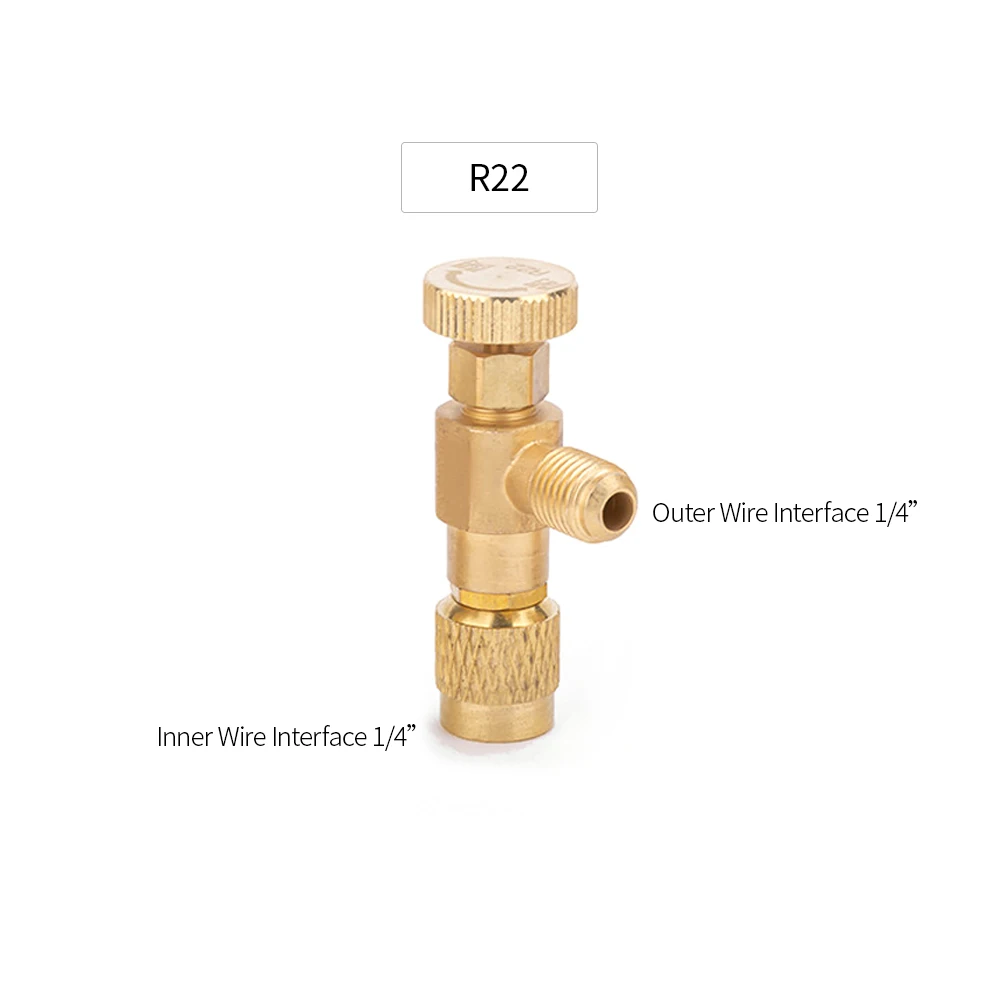 R410A клапан для зарядки хладагента 1/4 &quot-5/16&quot медные клапаны контроля потока