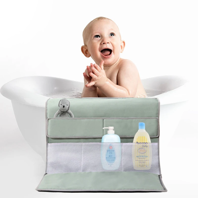 Детский коврик для ванной подушка на коленях нескользящий сумка хранения