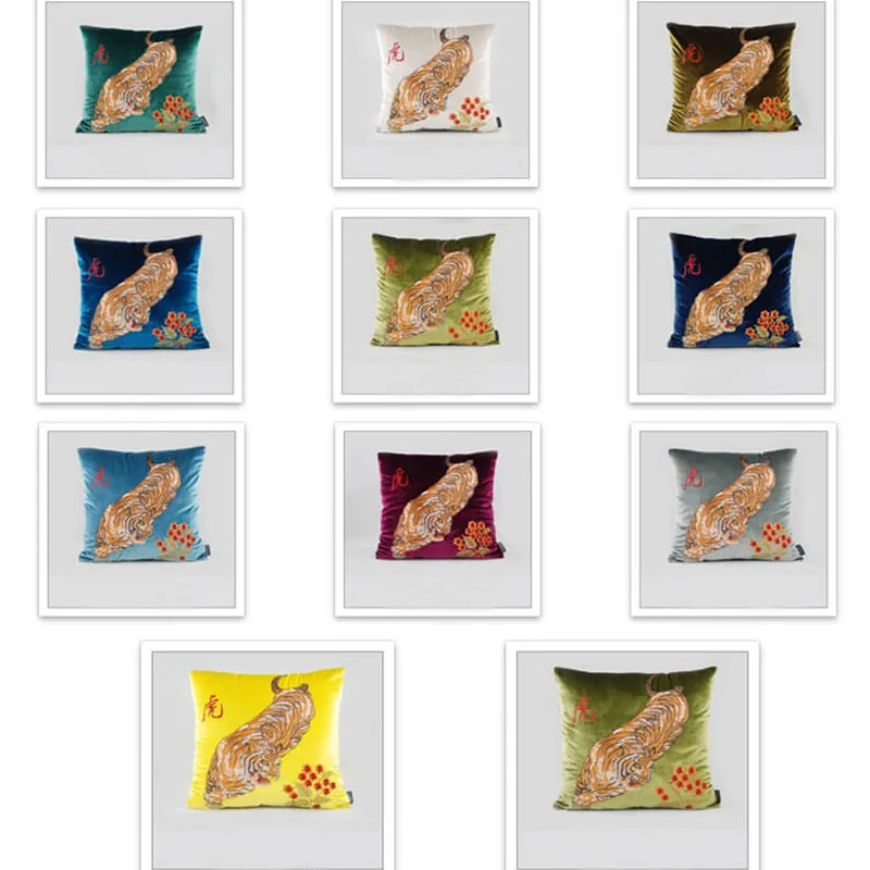 Чехол для подушки с цветочным рисунком декоративные красочная вышивка дивана