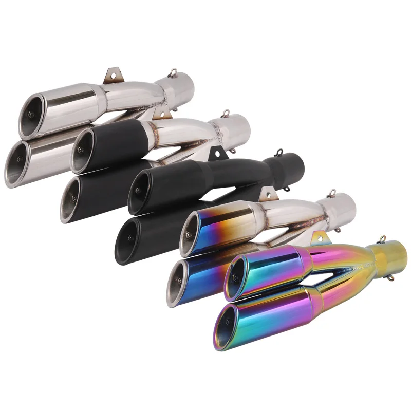 

На входе 51 мм мотоциклетная выхлопная труба глушитель мотоцикл Escape Moto двухконцевая труба универсальная для R1 R3 R6 R25 MT07 MT09 Z800 и т. Д.