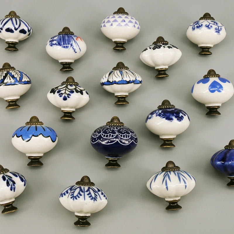 1x ручная печать керамическая мебель для спальни дверная ручка кухонный