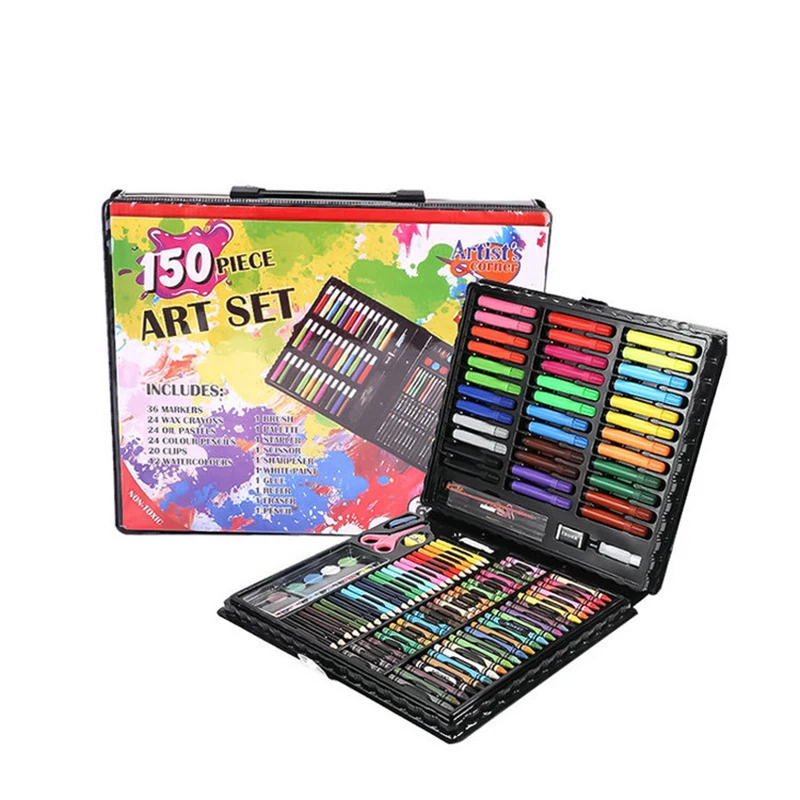 

Watercolor Pen/Crayon/Color Lead/Gouache 150 Pieces Painting Graffiti Children's Brush Art Stationery Gift Painting Tool Set