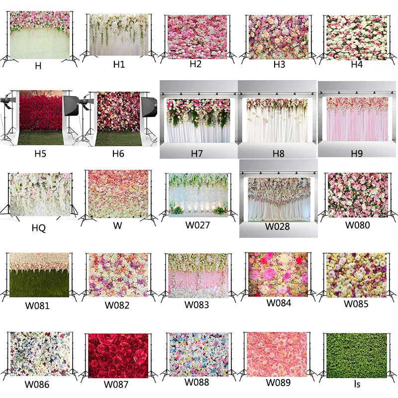 

Customized Rose Floral Wall Newborns vinyl Photography Backdrop Art Fabric studioWedding Birthday flowers wall photo backdrop