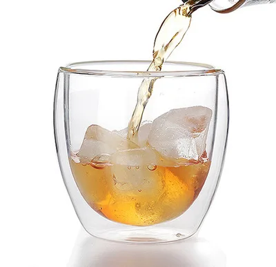 6 предметов/партия 80 мл Bodum с двойными стенками короткие Стекло теплоизоляция