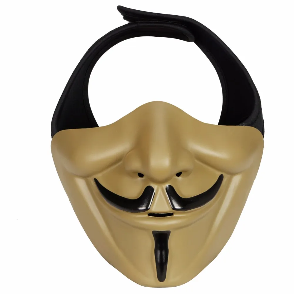V For Vendetta половина уход за кожей лица маска Хэллоуин маски для костюмированной