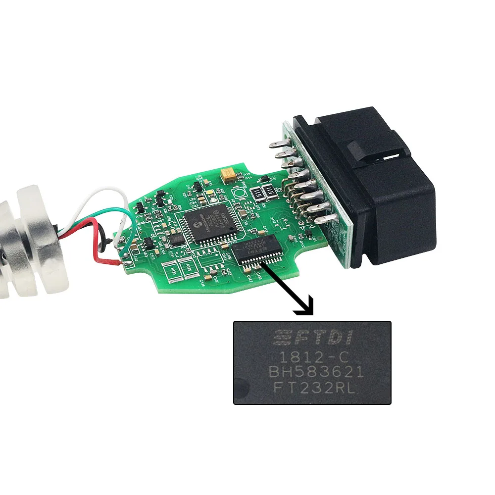 Считыватель кодов ELS27 FORScan V2.3.8 OBD2 для Mazda/Lincoln/Mercury FTDI + PIC24HJ128GP чип зеленая плата на