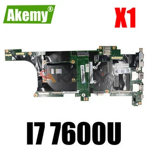 akemy for lenovo thinkpad x1 carbon 5th notebook motherboard nm b141 motherboard cpu i7 7600u ram 8gb 100 test work free global shipping