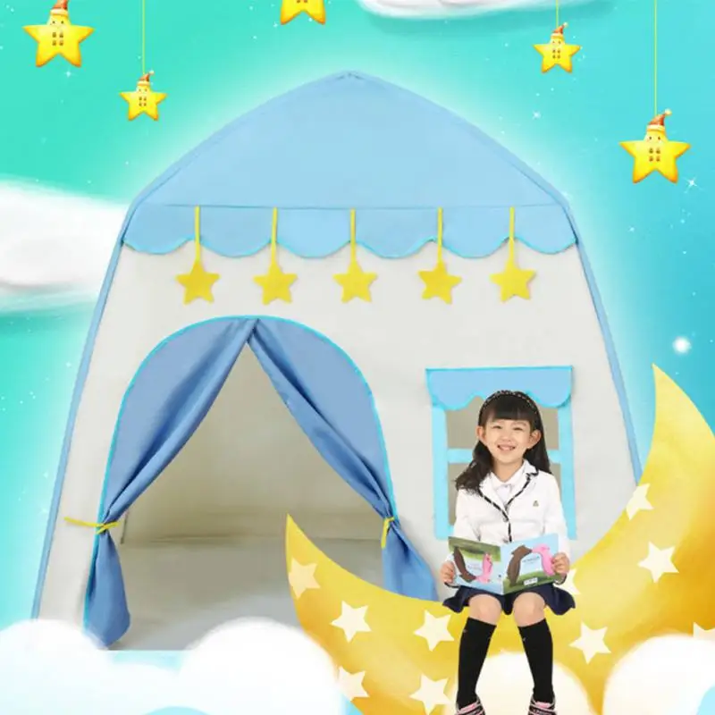 

2021 Portable Children's Tent Wigwam Folding Kids Tents Tipi Baby Play House Large Girls Pink Princess Castle Child Room Decor