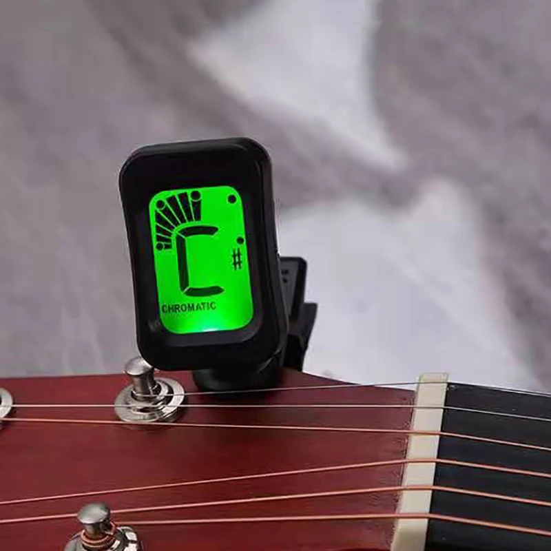 

Electronic Guitar Tuner Rotatable Clip-on Digital Bass Tuner Display For Chromatic Guitar Bass Violin Ukulele Black Guitar Parts