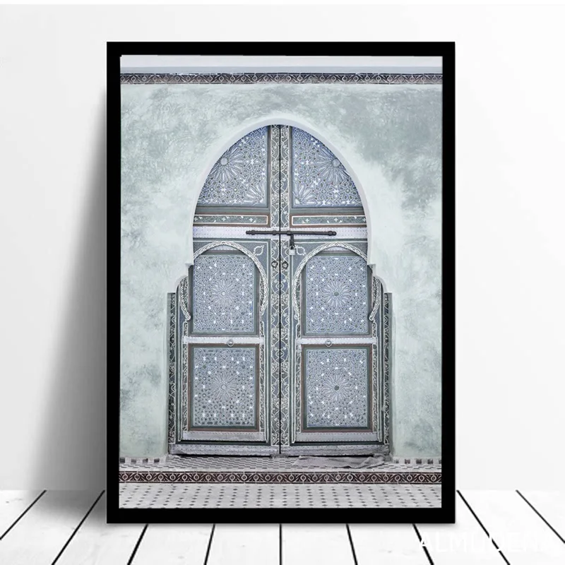 Современное настенное искусство древние ворота Марокко дверь холст живопись