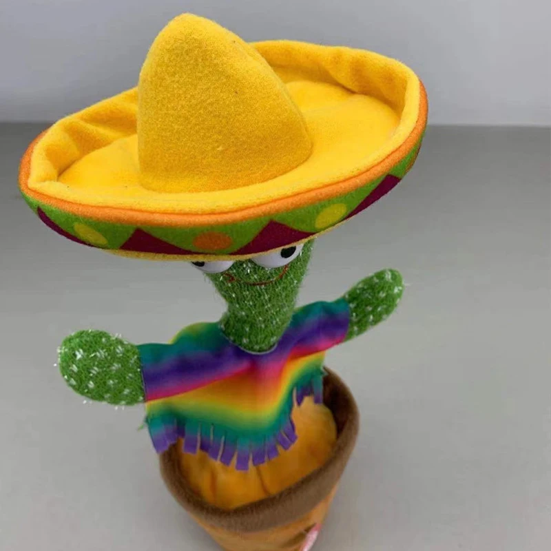 Dancing Cactus Electron Plush Toy Soft Plush Doll Babies Cactus That Can Sing And Dance Voice Interactive Bled Stark Toy For Kid