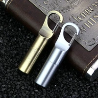 hanging button type mini kerosene lighter wholesale metal windproof lighter smoking accessories for weed cigarette lighter