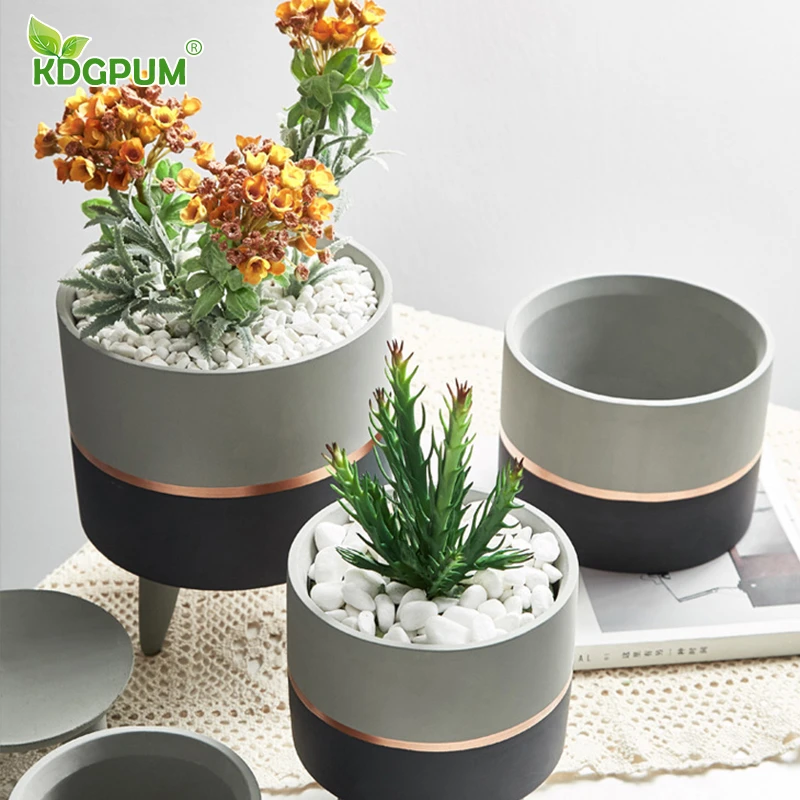 Современный цементный цветочный горшок ручной работы в скандинавском стиле