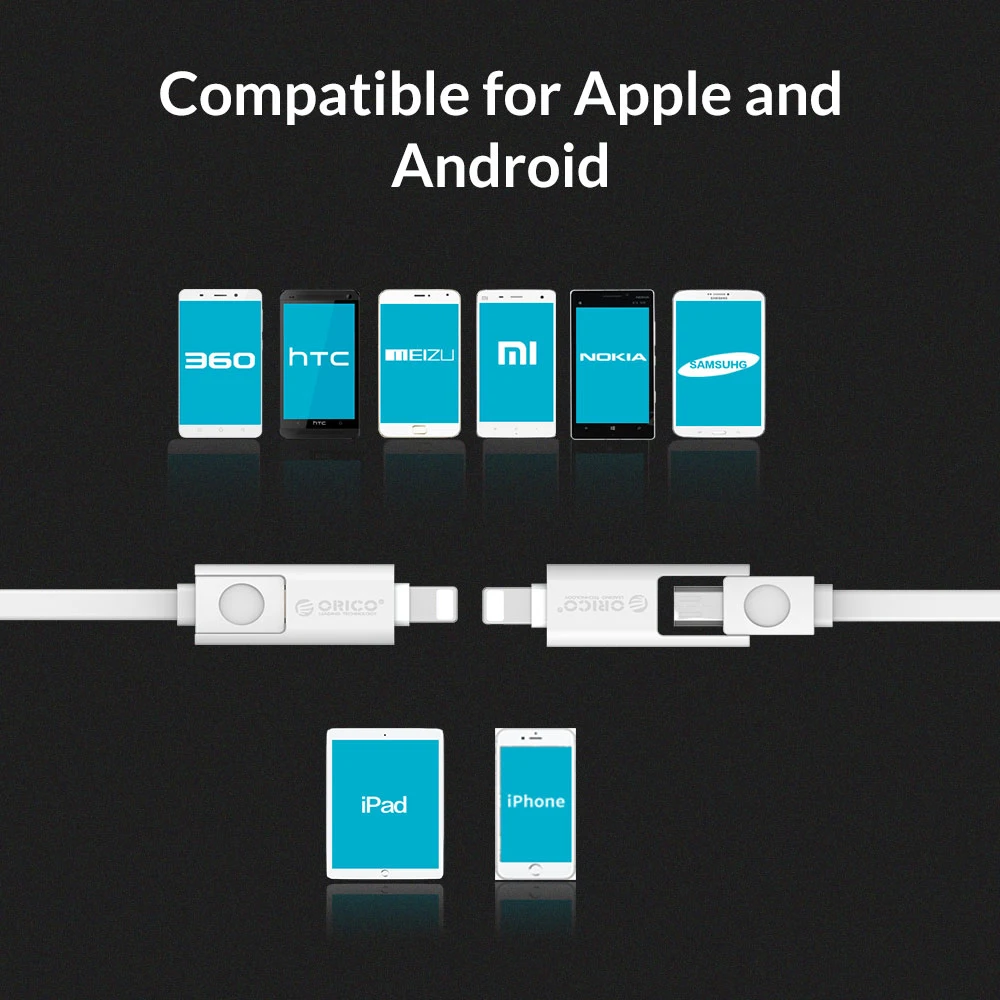 ORICO Кабель зарядного устройства микро-usb с подсветкой кабель синхронизации