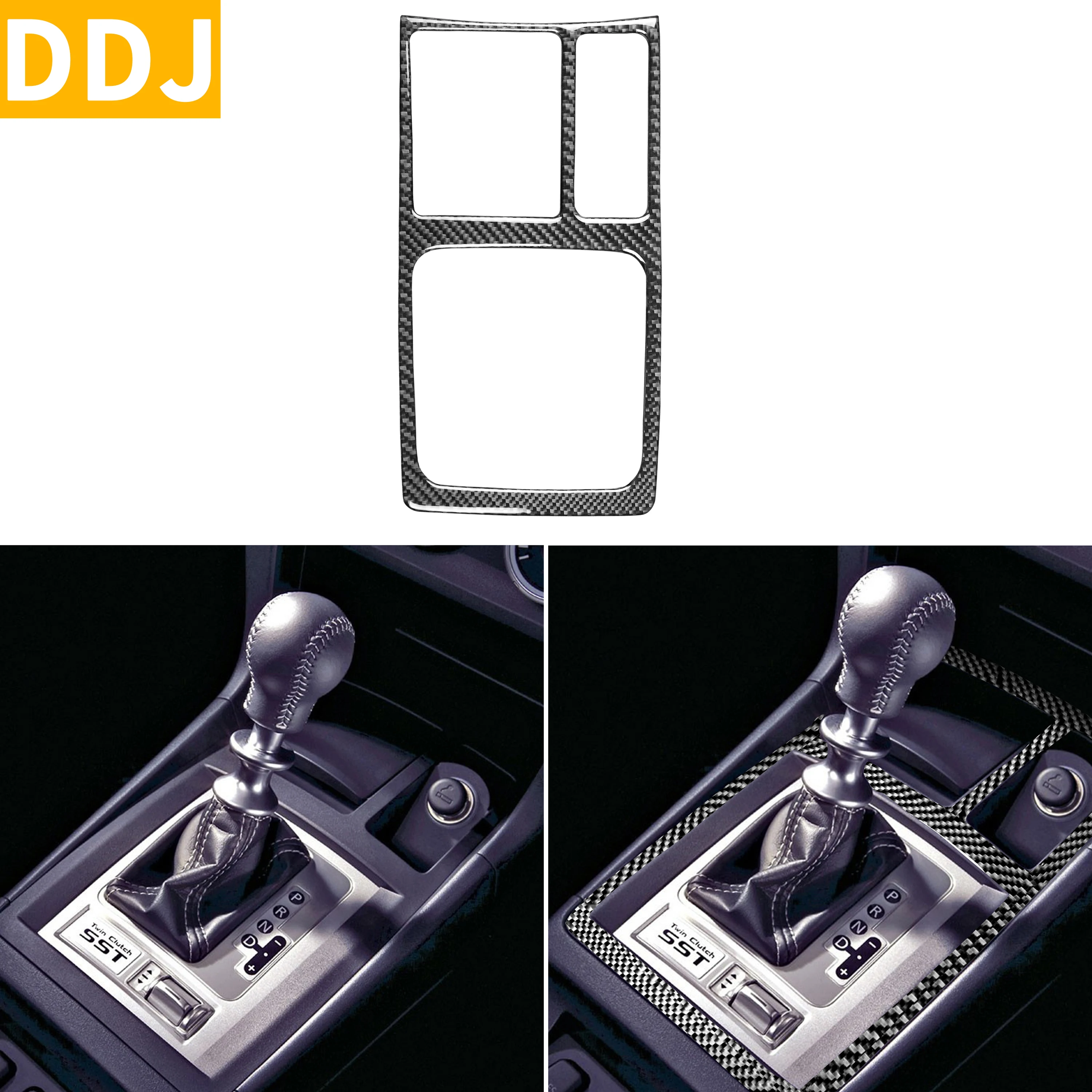 

For Mitsubishi Lancer ES DE 2008-2015 Carbon Fiber Manual Transmission console Frame Cover Sticker Modified Trim Car Accessories