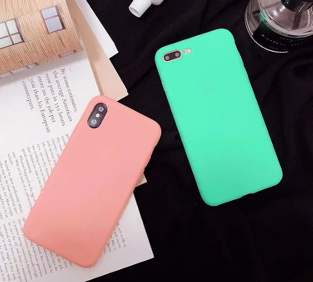 Матовый Мягкий силиконовый чехол Wixcen оранжевого цвета для телефона Iphone 7 7plus 6s 8 Xs