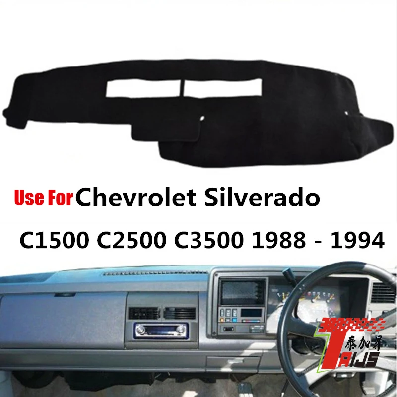 

Классический чехол TAIJS для приборной панели автомобиля из полиэфирного волокна для Chevrolet Silverado C1500 C2500 C3500 1988-1994 с правым рулем