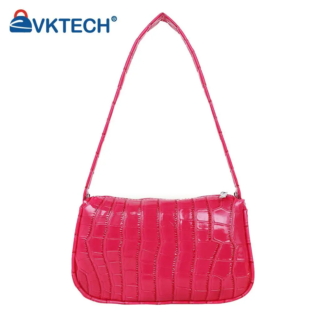 

Fashion Women Alligator Pattern PU Leather Solid Color Shoulder Underarm Bag Casual Ladies Small Purse Handbags