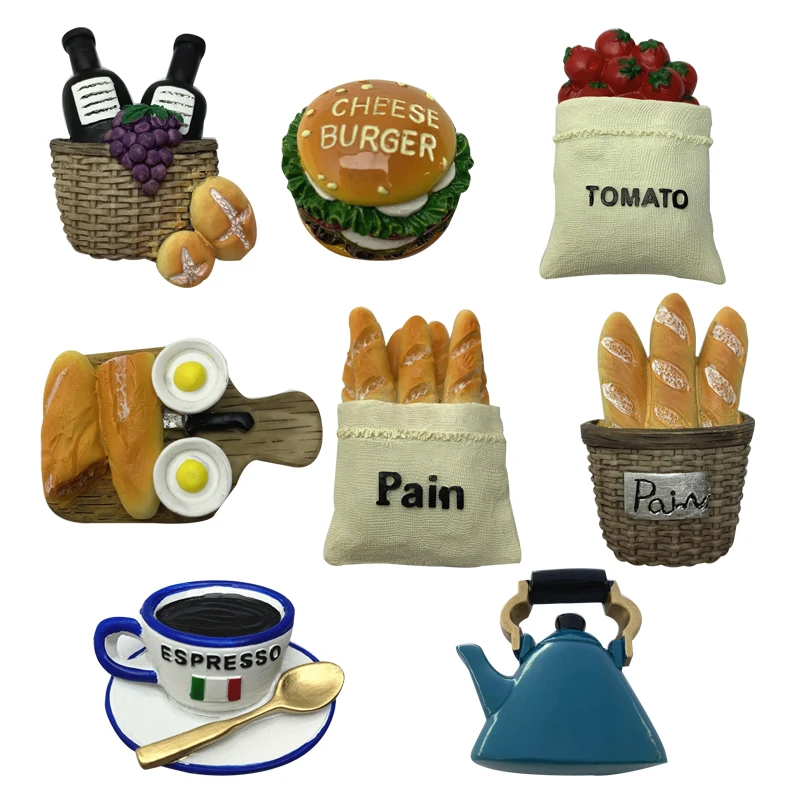 Полимерные магниты на холодильник Кухонное украшение для дома корзина томатов и