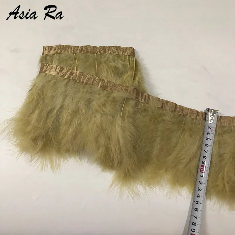 navy blue 2 Yard/lot Natural Marabou Feather Trims Fringe 5-8inch Turkey Feathers for Crafts Ribbon Boa Wedding Decoration Plume | Дом и сад