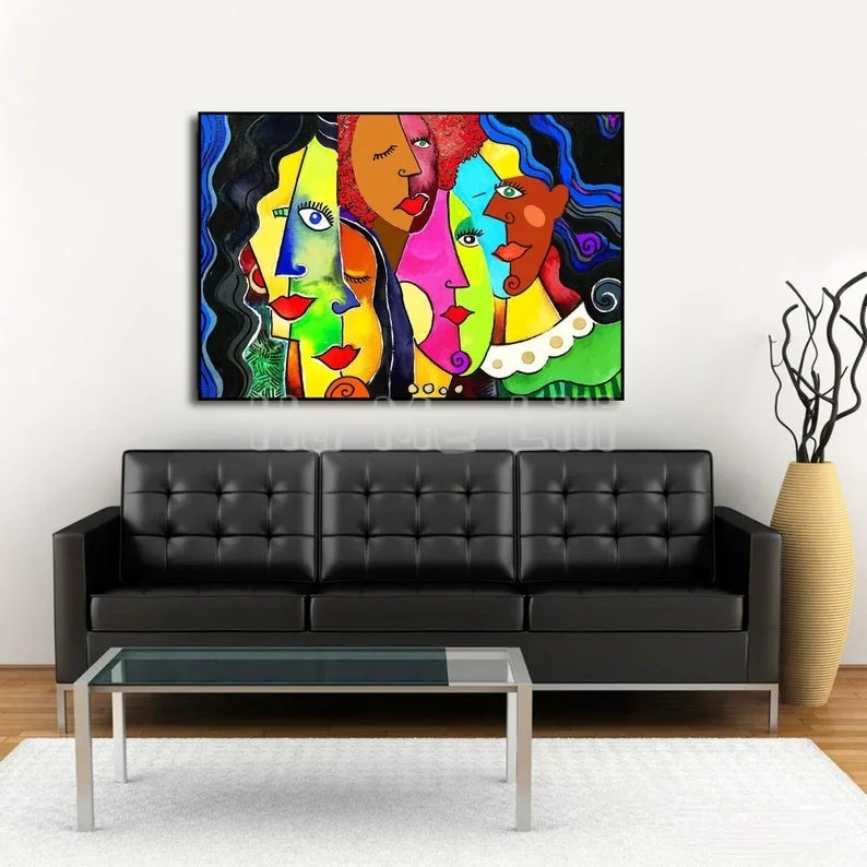 

Африканская абстрактная ретро картина маслом настенное украшение для дома