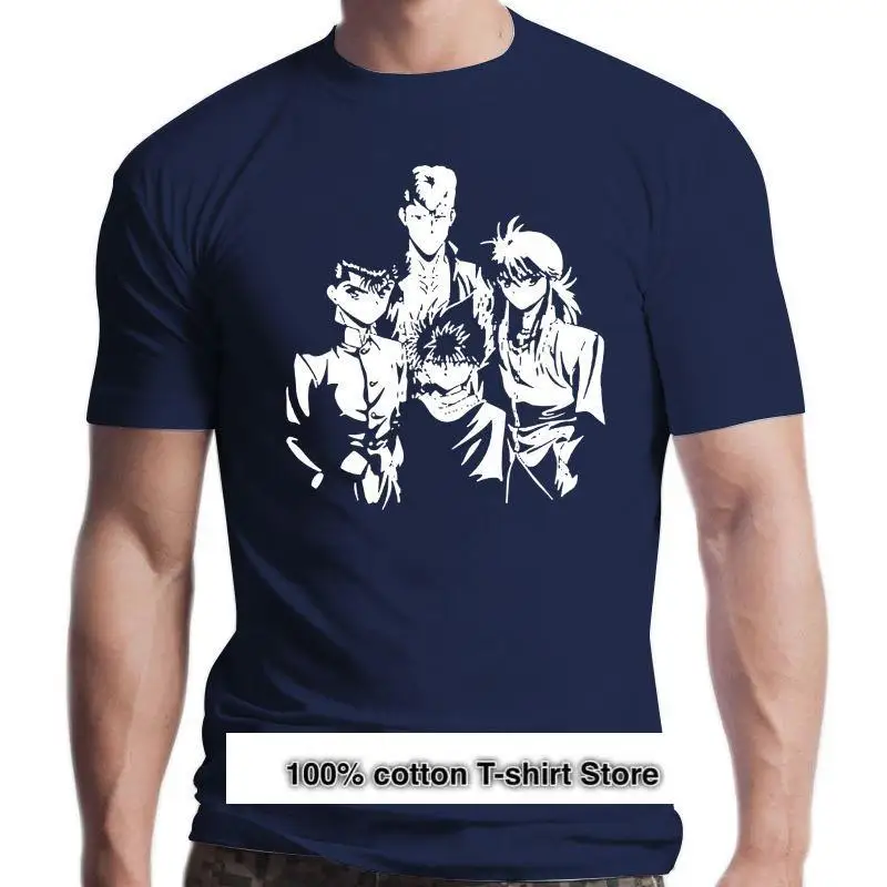 

Camiseta YuYu Hakusho para hombre y mujer, camisa divertida negra, novedad