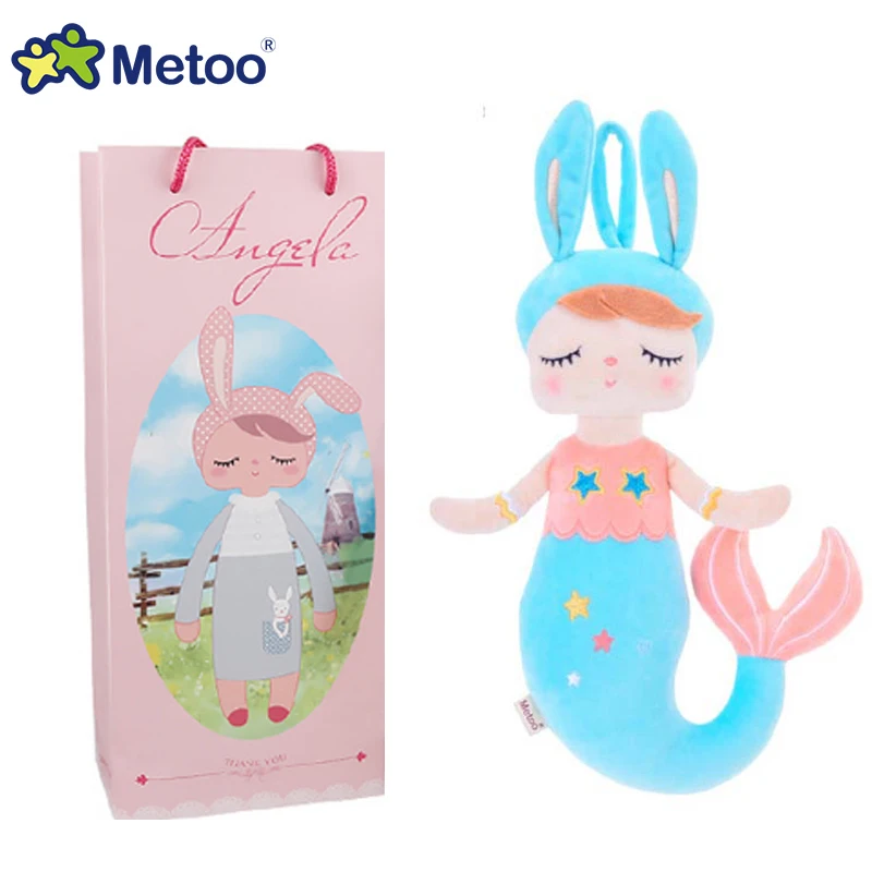Metoo Русалка Анжела плюшевые куклы детские игрушки подарок кружевной кролик