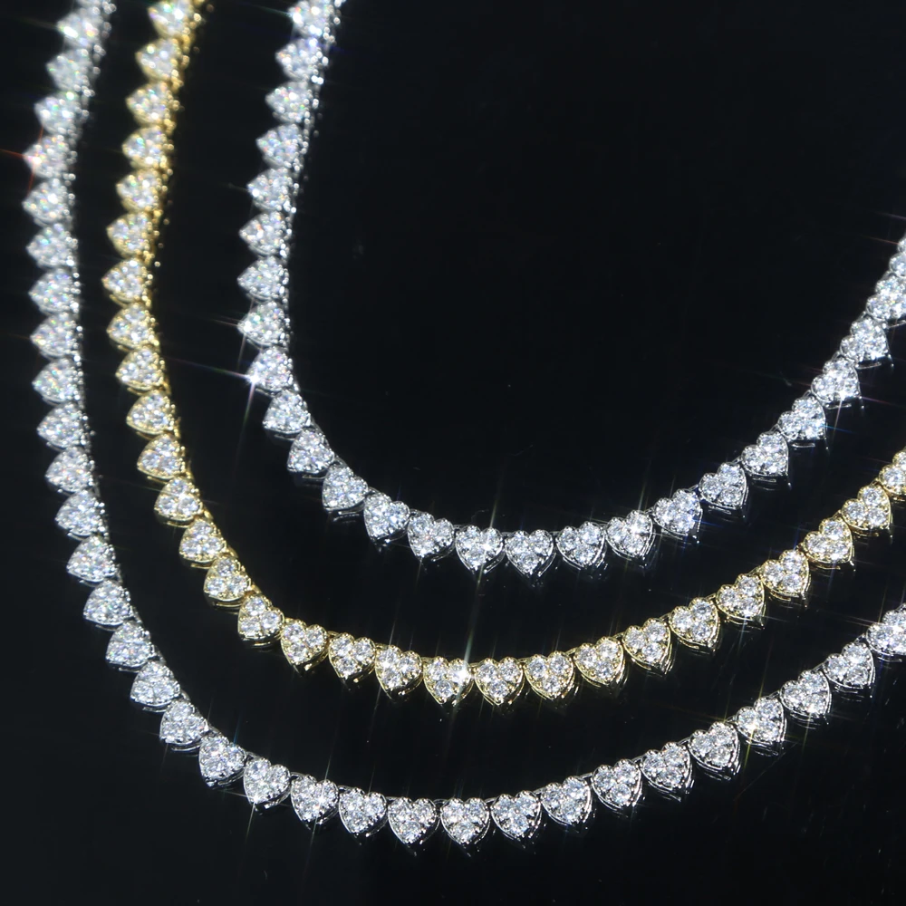 

New arrived Mini Heart Charm Pendant Necklace For Women Crystal cz Hip Hop Choker Necklace Jewelry For Lady Party Jewelry gift