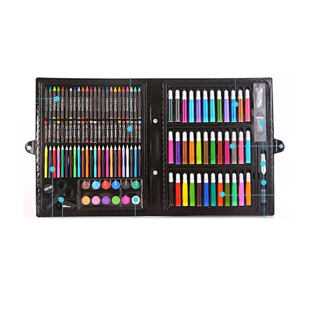 

150PCS/SET Drawing Pencil Watercolor Pen Set Washable Student Painting Art Supplies Environmental Protection Colour Pen Drawing