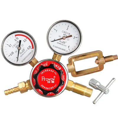 

Provov YQE-213 All Copper Acetylene pressure reducing valve pressure regulator pressure gauge