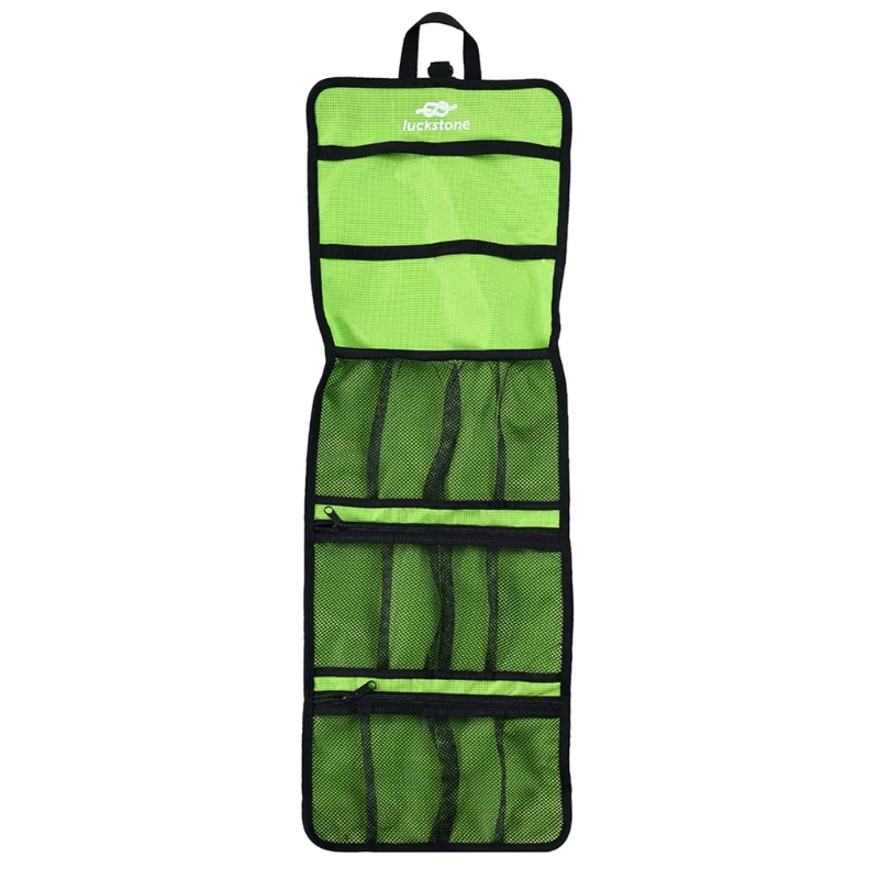 

F1CE Foldable Rock Climbing Storage Bag Durable Carabiner Hook Partitions Organizer