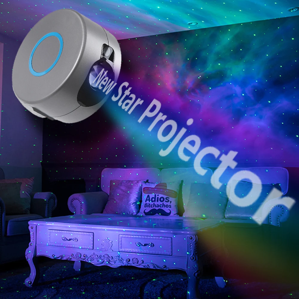 

5W LED Starry Star Sky Projector EU Plug Colorful Night Light with Remote Control for Family Cinema Bar Birthday Party
