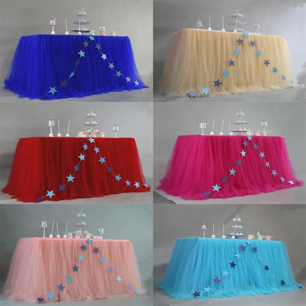 

Table skirt for Table Cloth Party Wedding Party Dessert table decoration table skirt Children's birthday party table skirting