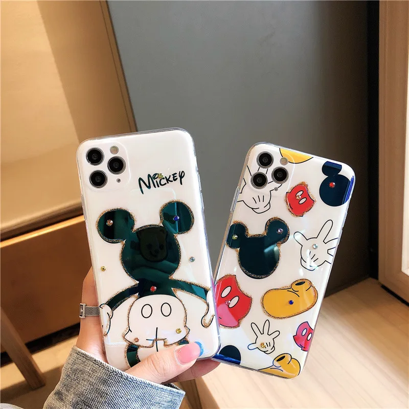 

New 2021 Disney Mickey for iPhone 7/8 plus xr xs max 11/12pro max 12mini kawayi coupe cute phone case
