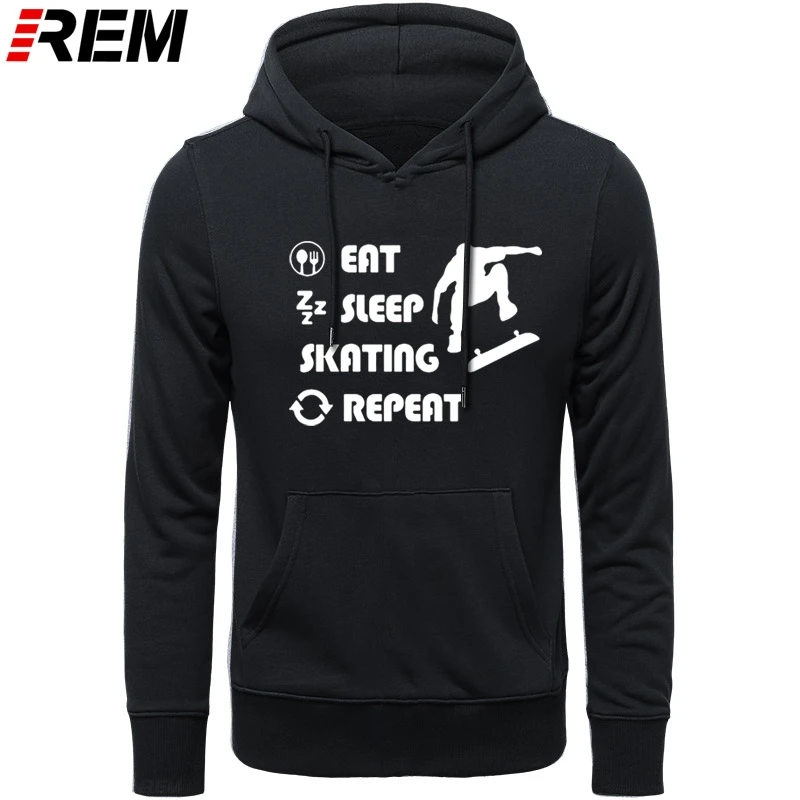 

Men Clothes Eat Sleep Skating Skateboarders Life Funny Men Printed Cotton Maximal Exercise O-Neck Plus Size Hoodies, Sweatshirts