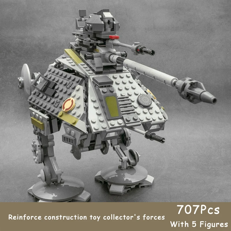 

Star Space Series Wars An Impressive At Walker Vehicle With Detailed Cockpit Articulated Legs Building Kit Add Heavy Firepower