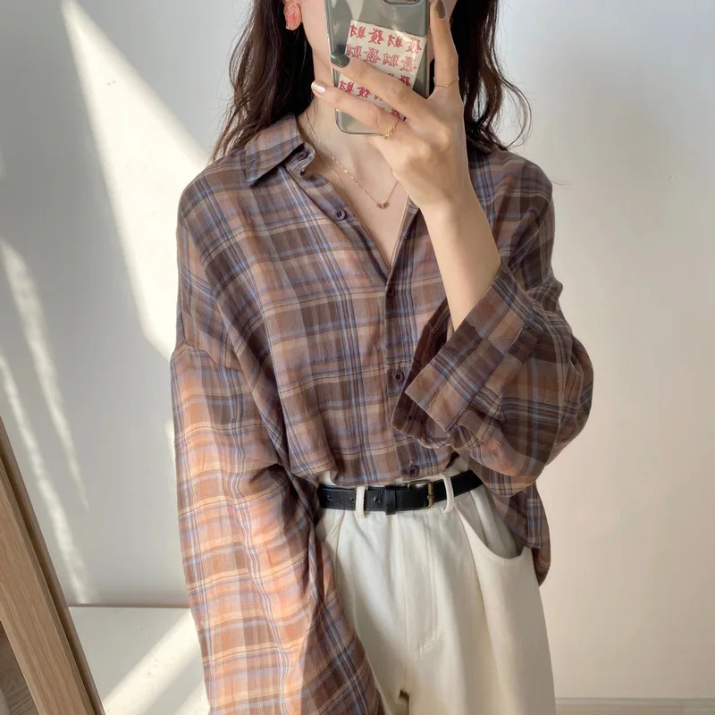Мягкая женская рубашка Весна 2020 новая свободная хлопковая Повседневная