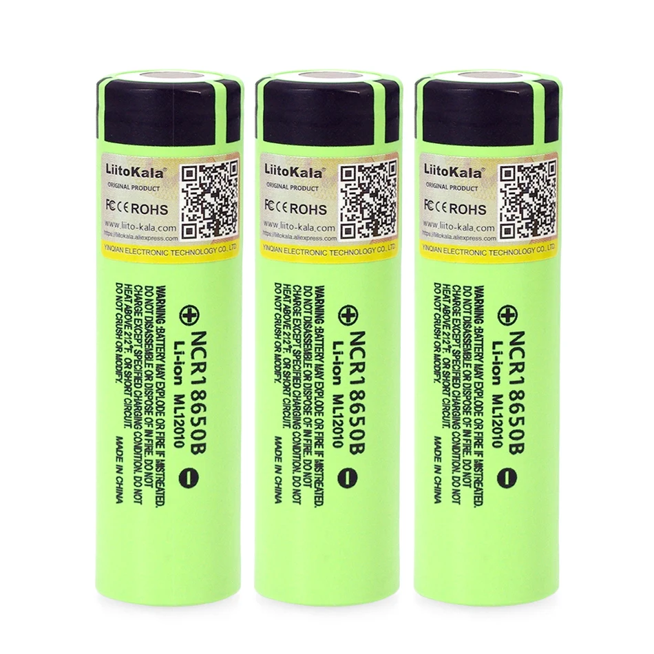 

20pcs / lot Liitokala original 18650 3400mAh NCR18650B 3.7V battery Lithium Rechargeable Battery For Flashlight Batteries