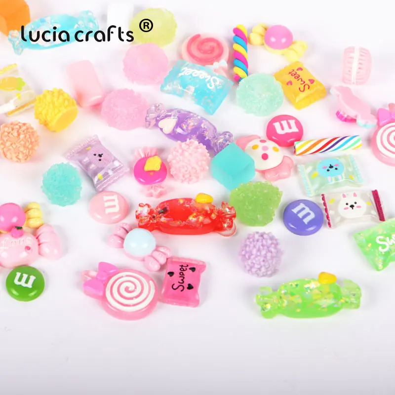 Lucia crafts, 12 шт./партия, случайный смешанный дизайн, плоская задняя сторона, смола, милый, конфетный крем, смола, сделай сам, головной убор, бутылка, украшение для телефона F0602
