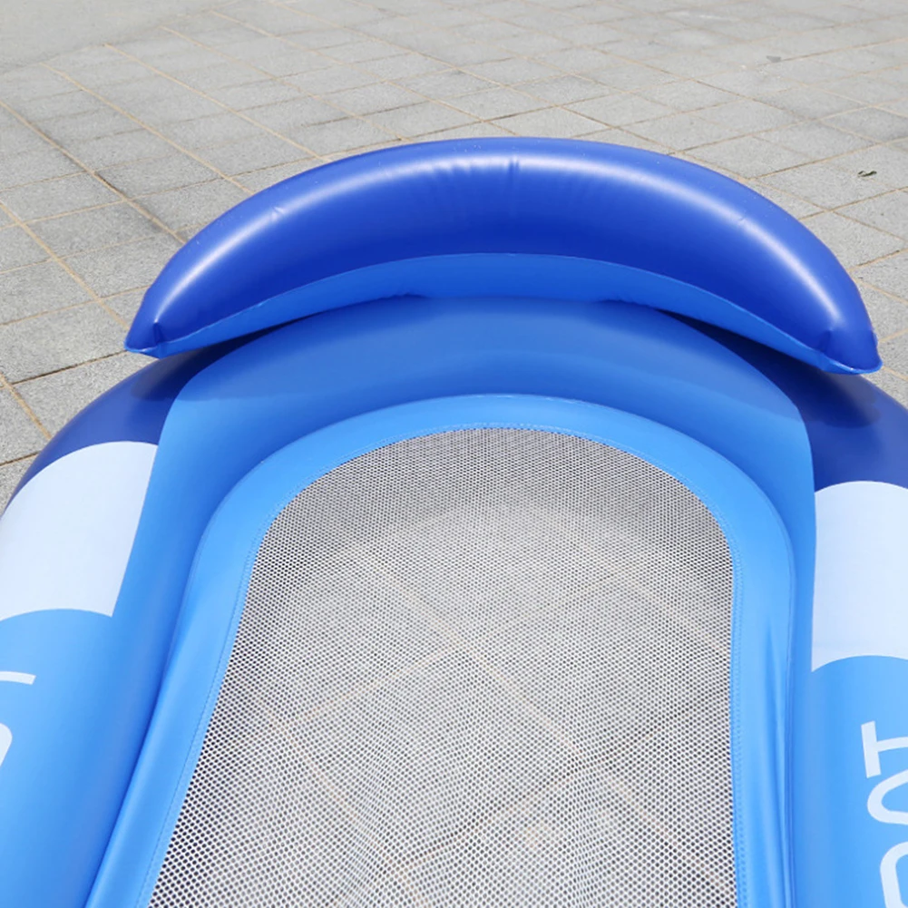 

Floating Water Hammock Float Lounger Inflatable Floating Bed With sun visor for Beach Swimming Pools Water Sports Air Mattresses