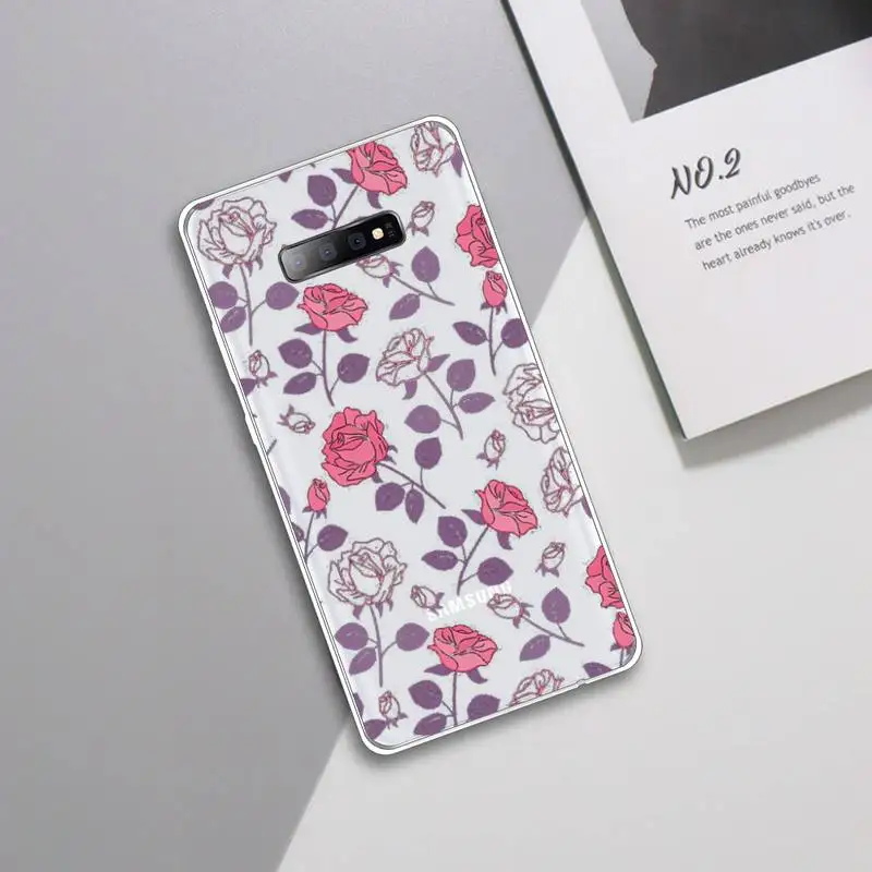 

Printed retro painting pattern Phone Case Transparent For Samsung Galaxy A 71 21s S note 8 9 10 plus 20 ultra