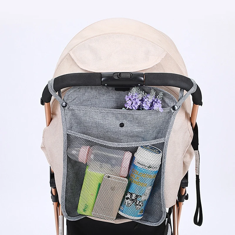 

Infant Pram Cart Mesh Hanging Storage Bag Baby Stroller Organizer Mummy Diaper Accessories Outdoor Travel Babi Nappy Container